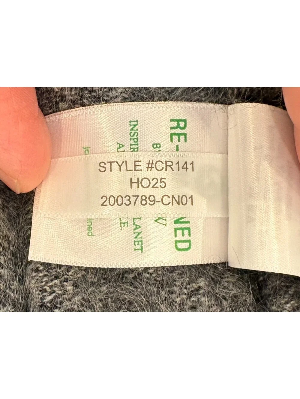 J.Crew Brushed Cashmere Marled Sweater Charcoal Grey NWT M
